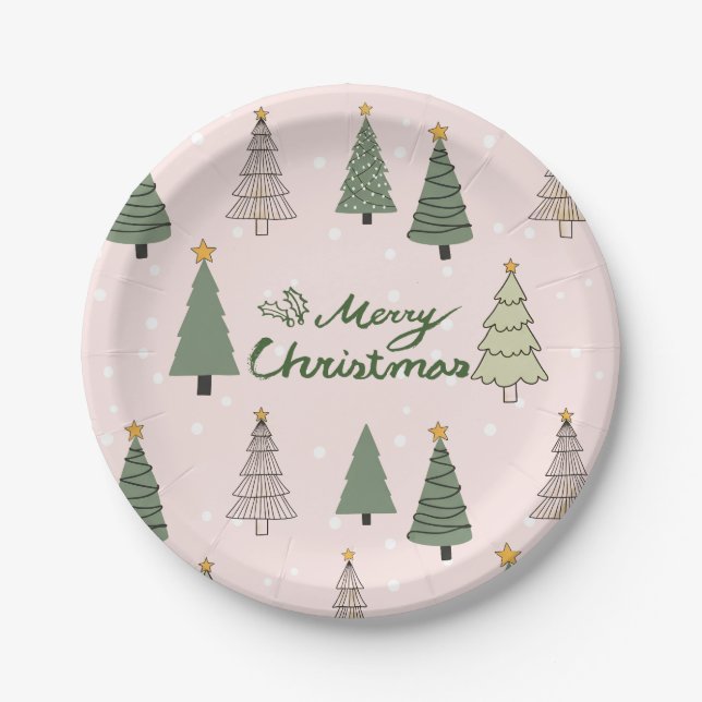 Prato De Papel Under the Snowy Trees – Christmas (Frente)