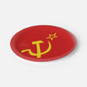 Prato De Papel União Soviética - bandeira de URSS