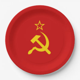 Prato De Papel União Soviética (URSS) (martelo comunista e foice