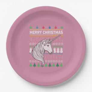Prato De Papel Unicorn Ugly Christmas Sweater