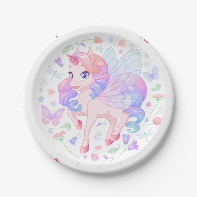 Prato De Papel Unicórnio (Frente)