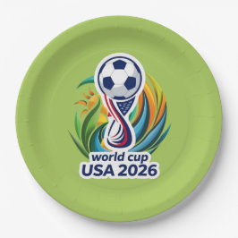 Prato De Papel Unidos pelo Jogo: Design de Celebração de Futebol 