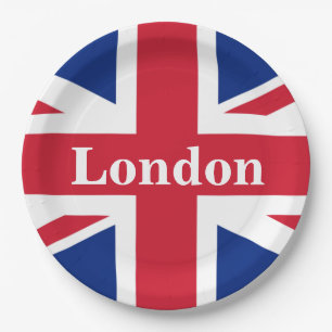Prato De Papel Union Jack London ~ British Flag Plate