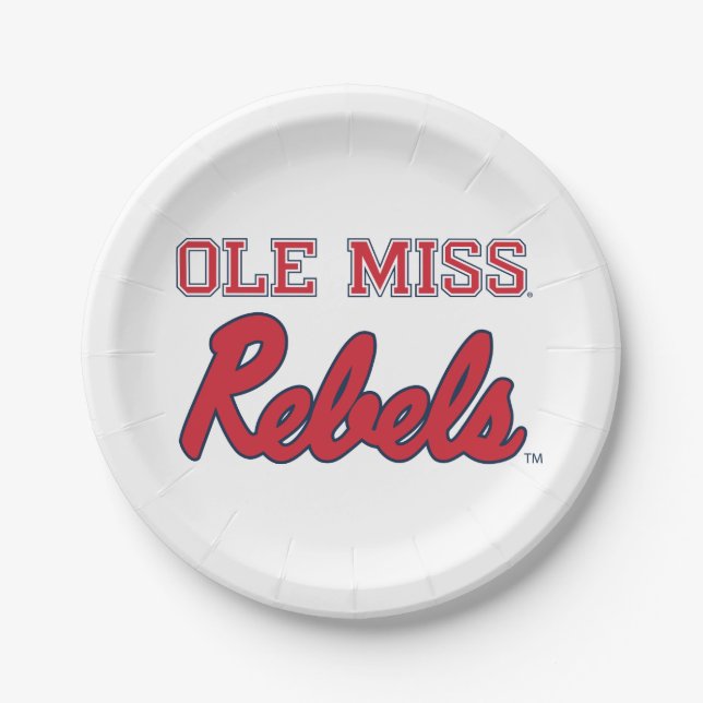 Prato De Papel Universidade do Mississippi | Ole Miss Rebels (Frente)