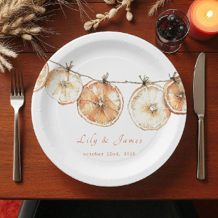 Prato De Papel Ursa Marinha de Citros Seca Laranja