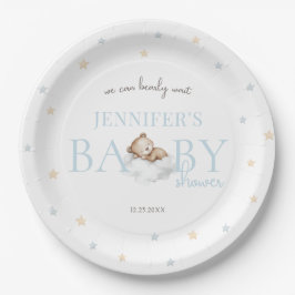 Prato De Papel Urso Azul Que Podemos Esperar Chá