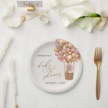 Urso, Balões Rosa, Balão de Ar Quente, Chá de fral