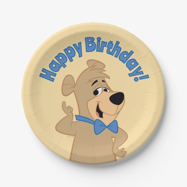 Prato De Papel Urso Boo-Boo Precoce (Frente)