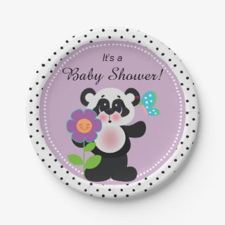 Prato De Papel Urso de panda feito sob encomenda do bebê adorável