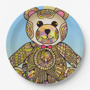 Prato De Papel Urso de Teddy