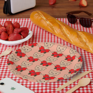Prato De Papel Urso Fofo