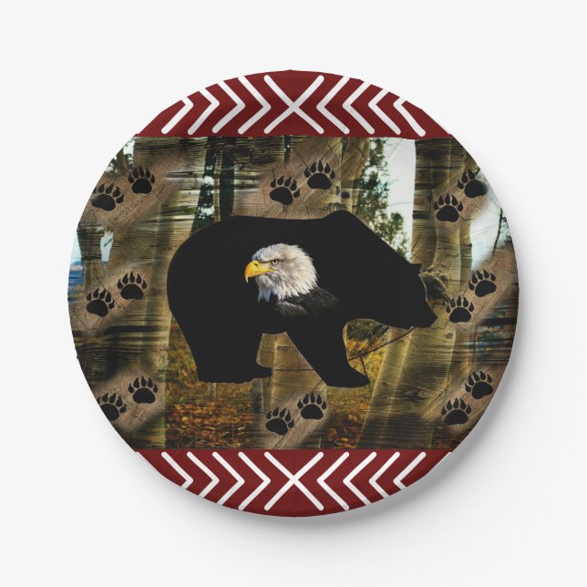Prato De Papel Urso Negro - Urso Negro - Urso Negro - Imprime Nat (Frente)
