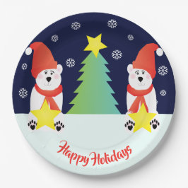 Prato De Papel Urso Polar Bonito