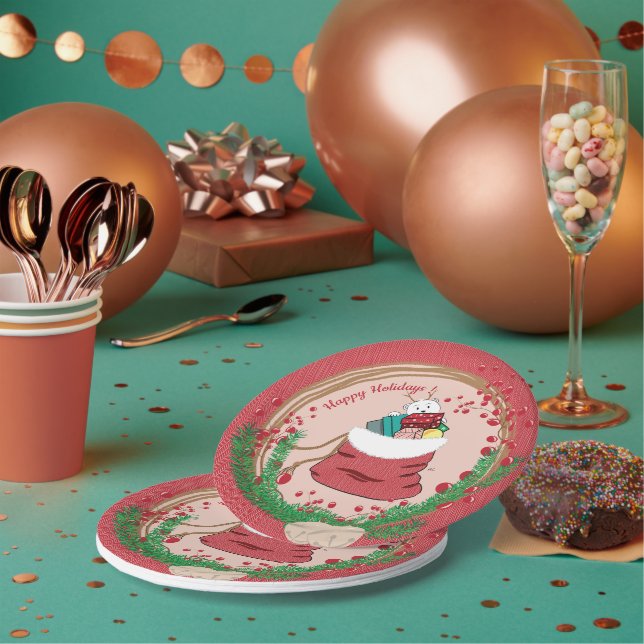 Prato De Papel Urso Polar Pionando em Placas de Papel de Bandeja  (Múltiplo)