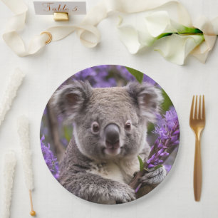 Prato De Papel Urso Purple Jacaranda Koala