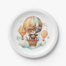 Prato De Papel Urso Russo Bonito com Balões - Pavimento Aquático