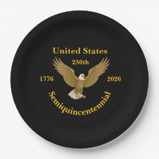 Prato De Papel USA 250 Elegant Black Paper Plates