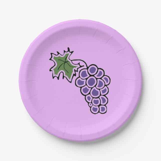 Prato De Papel Uvas (Frente)