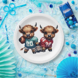 Prato De Papel Vacas e Futebol das Highland