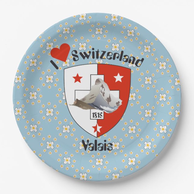 Prato De Papel Valais - Wallis - Suisse - Schweiz Teller (Frente)