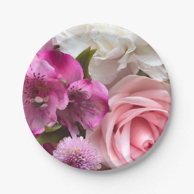 Prato De Papel Valentine Bouquet Party (Frente)