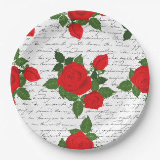 Prato De Papel valentine love letter red roses romantic