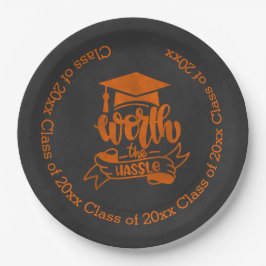 Prato De Papel Valeu a pena - Laranja