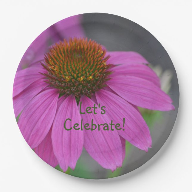 Prato De Papel Vamos Celebrar Flor Cone (Frente)