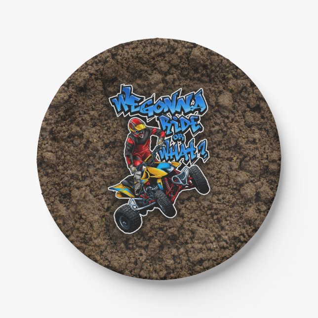 Prato De Papel Vamos Correr Ou Não? (Frente)