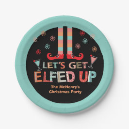 Prato De Papel Vamos Enche O Partido Elf Do Natal