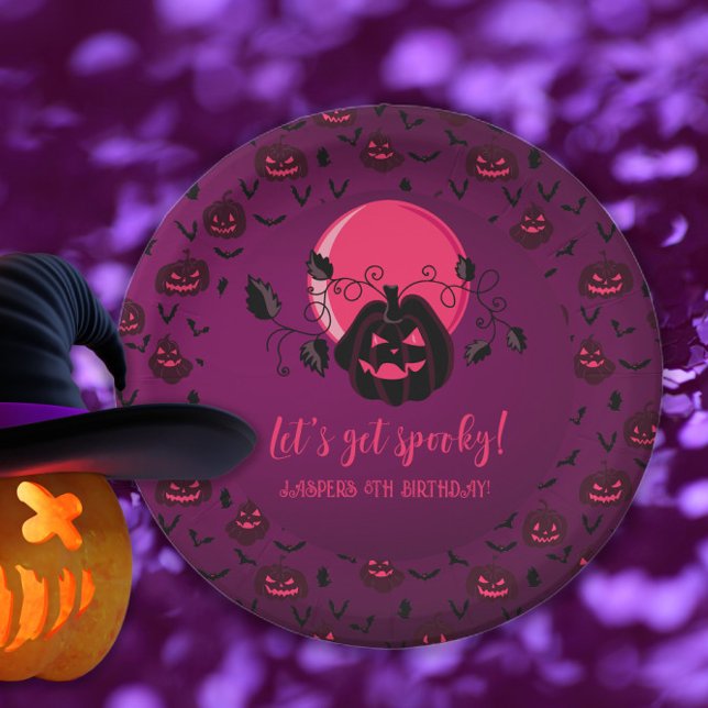 Prato De Papel Vamos fica assustado no dia das bruxas qualquer Fe (Criador carregado)