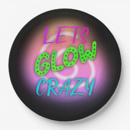 Prato De Papel Vamos Nu Louco Noturno De Pé Néon