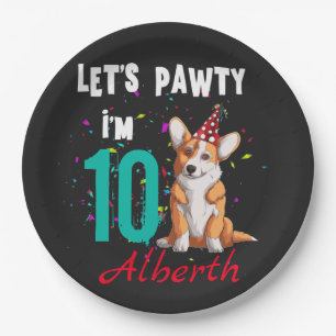 Prato De Papel Vamos Pawboy ou Festa de aniversário Rapariga Per