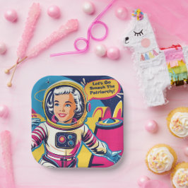 Prato De Papel Vamos Vai Esmagar O Patriarcado Feminista