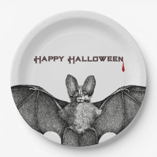 Prato De Papel Vampire Bat Halloween