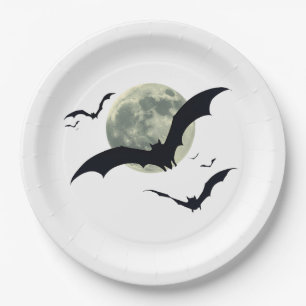 Prato De Papel Vampiro Bats Halloween