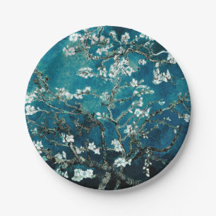 Prato De Papel Van Gogh Almond Blossoms : Teal Escuro
