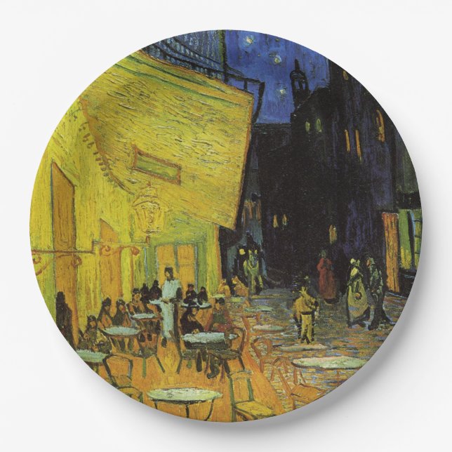 Prato De Papel Van Gogh; Cafe Terrace à Noite (Frente)