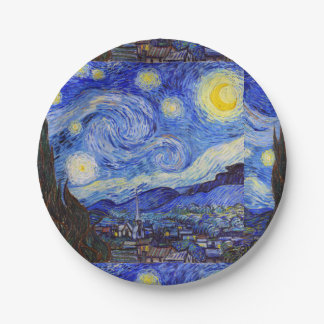 Prato De Papel Van Gogh , “Starry Night”