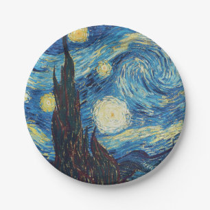 Prato De Papel Van Gogh Starry Night Classism Arte