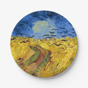Prato De Papel Van Gogh Wheat Fields impressionista Painting
