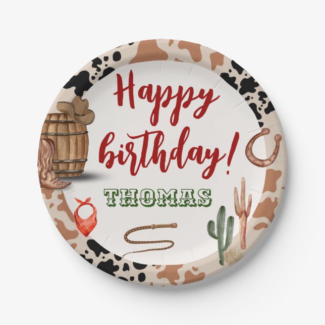 Prato De Papel Vaqueiro Ocidental (Frente)