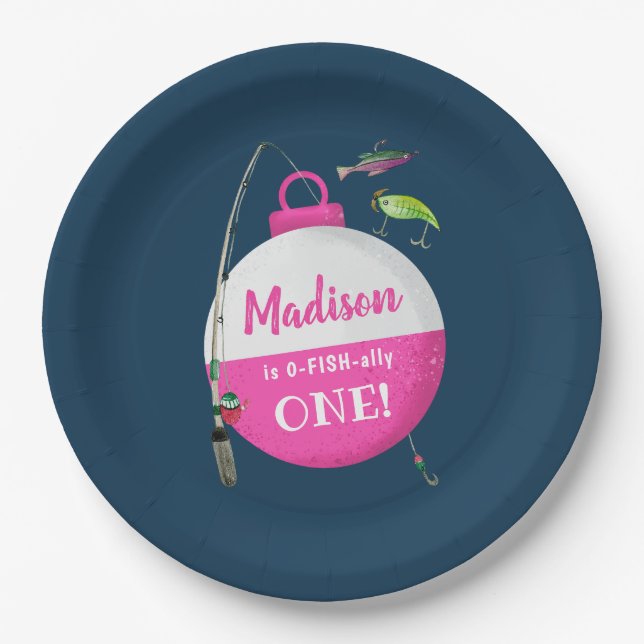 Prato De Papel Varrendo no Grande Aniversário de Pesca ONE (Frente)