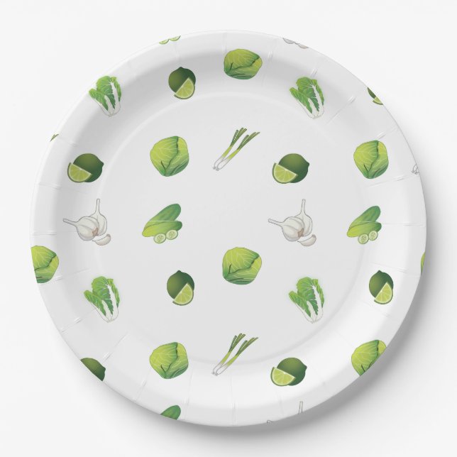 Prato De Papel Vegetariano vegano legumes (Frente)