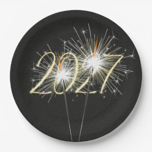 Prato De Papel Velas de Ano Novo 2027