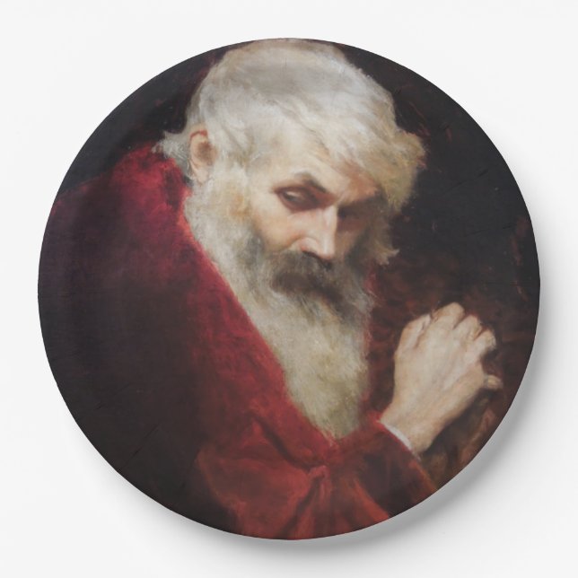 Prato De Papel Velho Casaco vermelho (Papai Noel) (Natal) (Frente)