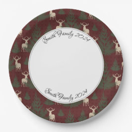 Prato De Papel Vendedor de Natal Personalizado