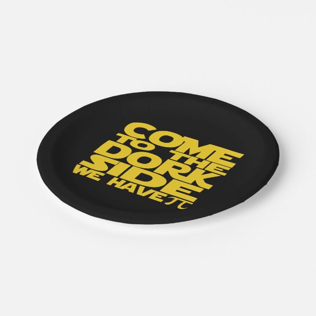 Prato De Papel Venha Ao Lado Dork Temos Pi (Inclinado)