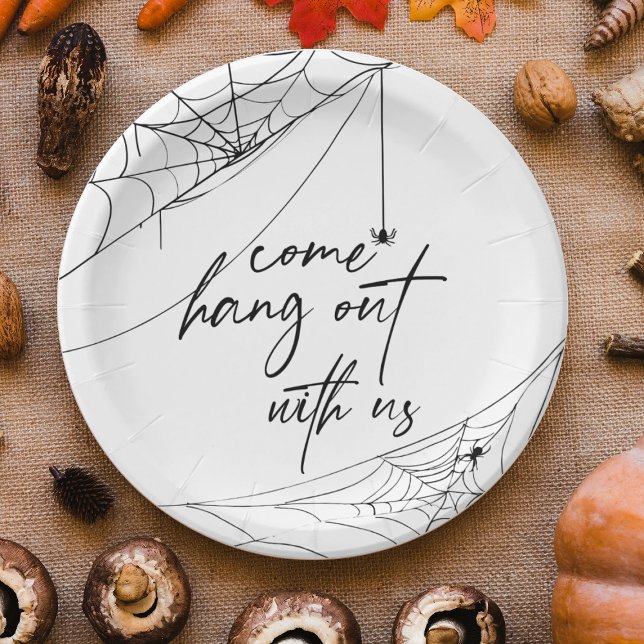 Prato De Papel Venha Conosco Festa De Halloween (Criador carregado)