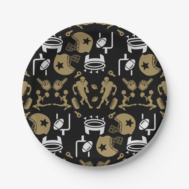 Prato De Papel Ventilador de futebol americano (Frente)